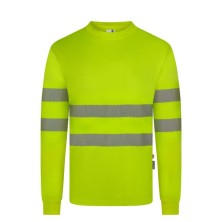 camiseta a.v. m/l velilla 305634 en amarillo fluor