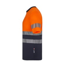 camiseta a.v. m/c velilla grs rs 305633 en marino/naranja fluor