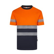 camiseta a.v. m/c velilla grs rs 305633 en marino/naranja fluor