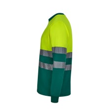 camiseta a.v. m/l velilla grs rs 305635 en gris/amarillo fluor