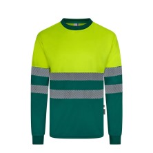 camiseta a.v. m/l velilla grs rs 305635 en gris/amarillo fluor