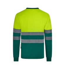 camiseta a.v. m/l velilla grs rs 305635 en gris/amarillo fluor