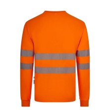 camiseta a.v. m/l velilla 305618 en naranja fluor