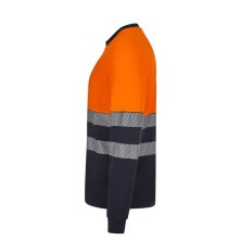 camiseta a.v. m/l velilla 305619 en marino/naranja fluor