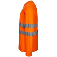 camiseta a.v. m/l velilla 305614 en naranja fluor