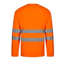 camiseta a.v. m/l velilla 305614 en naranja fluor