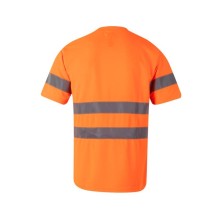 camiseta a.v. m/c velilla 305602 en naranja fluor