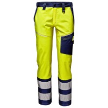 pantalón sir safety mistral stretch mc3551 en naranja a.v./gris