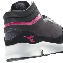 bota mujer diadora athena mid s3l en hierro nueve/rojo frambuesa