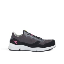 zapatilla mujer diadora athena text low s1pl en hierro nueve/rojo frambuesa