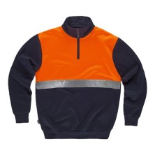 sudadera workteam c9841 en marino/naranja a.v.