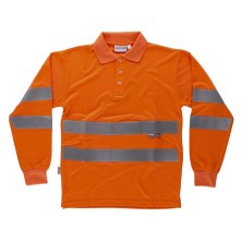 polo a.v. workteam c3833 en naranja fluor