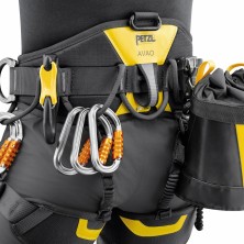 arnes de asiento petzl avao sit fast en negro/amarillo
