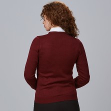jersey garys cuello pico 100900 en burdeos