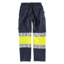 pantalón softshell a.v. workteam s9820 en marino/amarillo a.v.