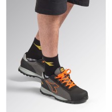 zapatilla diadora glove net low pro s1pl en gris asfalto/naranja