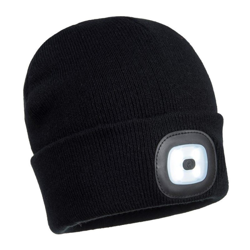 Gorro con led recargable portwest b028