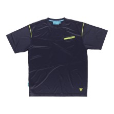 camiseta workteam wf3016 en gris oscuro/naranja fluor