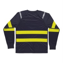 camiseta a.v. m/l workteam c3979 en marino/amarillo a.v.