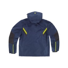 cazadora impermeable workteam wf3058 en marino/negro/amarillo fluor