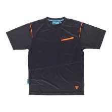 camiseta workteam wf3016 en gris oscuro/naranja fluor