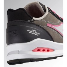 zapatilla mujer diadora run net airbox low s3s en ahumado/plata/rosa