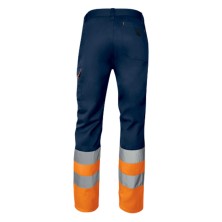 pantalón a.v. delta plus m1pa2hvcl1 en naranja fluor/azul marino