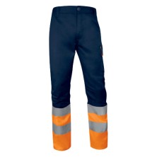 pantalón a.v. delta plus m1pa2hvcl1 en naranja fluor/azul marino