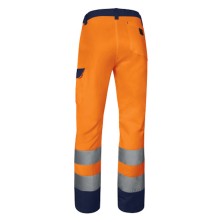 pantalón a.v. delta plus m1pa2hvcl2 en naranja fluor/azul marino