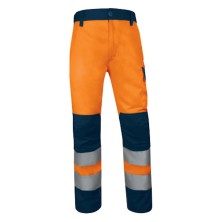 pantalón a.v. delta plus m1pa2hvcl2 en naranja fluor/azul marino