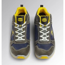 bota diadora run mid s3s en gris/azul