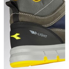 bota diadora run mid s3s en gris/azul