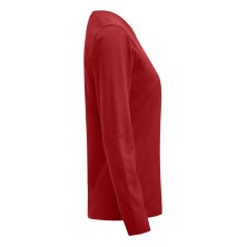 camiseta m/l mujer printer pro 2264035 en rojo