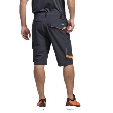 bermuda workteam future wf3017 en gris oscuro/negro/naranja fluor