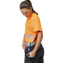 camiseta a.v. workteam c3975 en naranja a.v./marino