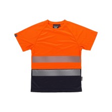 camiseta a.v. workteam c3975 en naranja a.v./marino