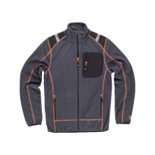 forro polar workteam wf3030 en gris oscuro/negro/naranja fluor