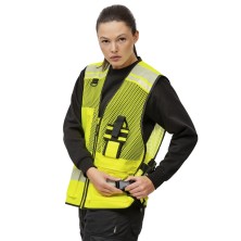 chaleco workteam c3604 en amarillo fluor