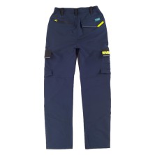 pantalón workteam wf3050 en marino/negro/amarillo fluor