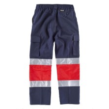 pantalón a.v. workteam c4057 en marino/rojo a.v.