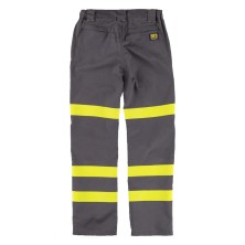 pantalón a.v. workteam b1496 en gris/amarillo a.v.