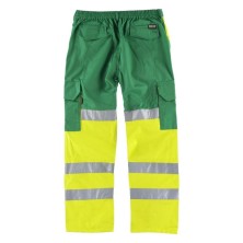 pantalón a.v. workteam c3314 en verde/amarillo a.v.