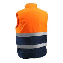 chaleco a.v. chintex 1097 en marino/naranja a.v.