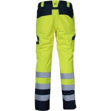 pantalón a.v. cofra evanton v637 en amarillo fluor/navy