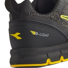 zapatilla diadora run atom evo low s3s en gris acero/negro