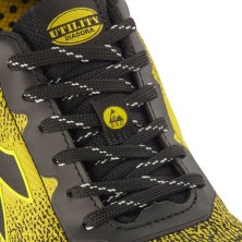 zapatilla diadora run atom evo low s3s en amarillo utility/negro