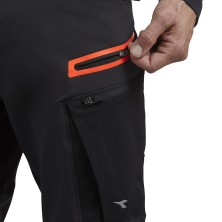 pantalón didadora hybrid performance en negro/espectro