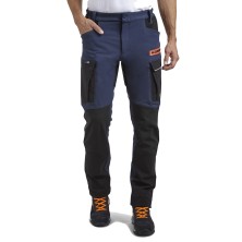 pantalón cargo diadora hybrid en negro/azul denim