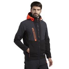 chaqueta softshell diadora hybrid en negro/espectro