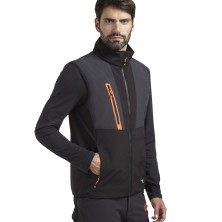 chaleco softshell diadora hybrid en negro/espectro